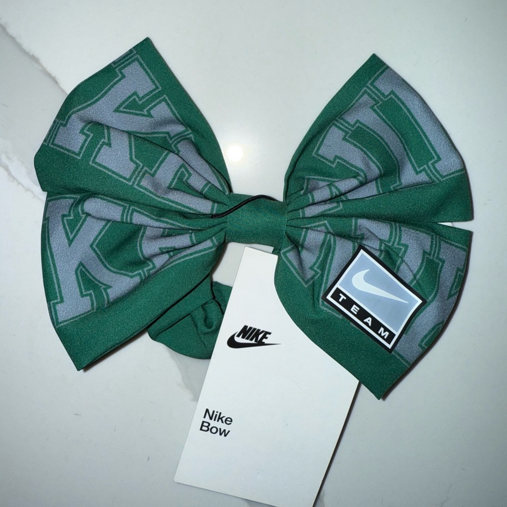 Nike Green and Gray Hair Bow